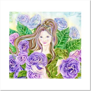 Lilac Mystique Rose Fairy Posters and Art